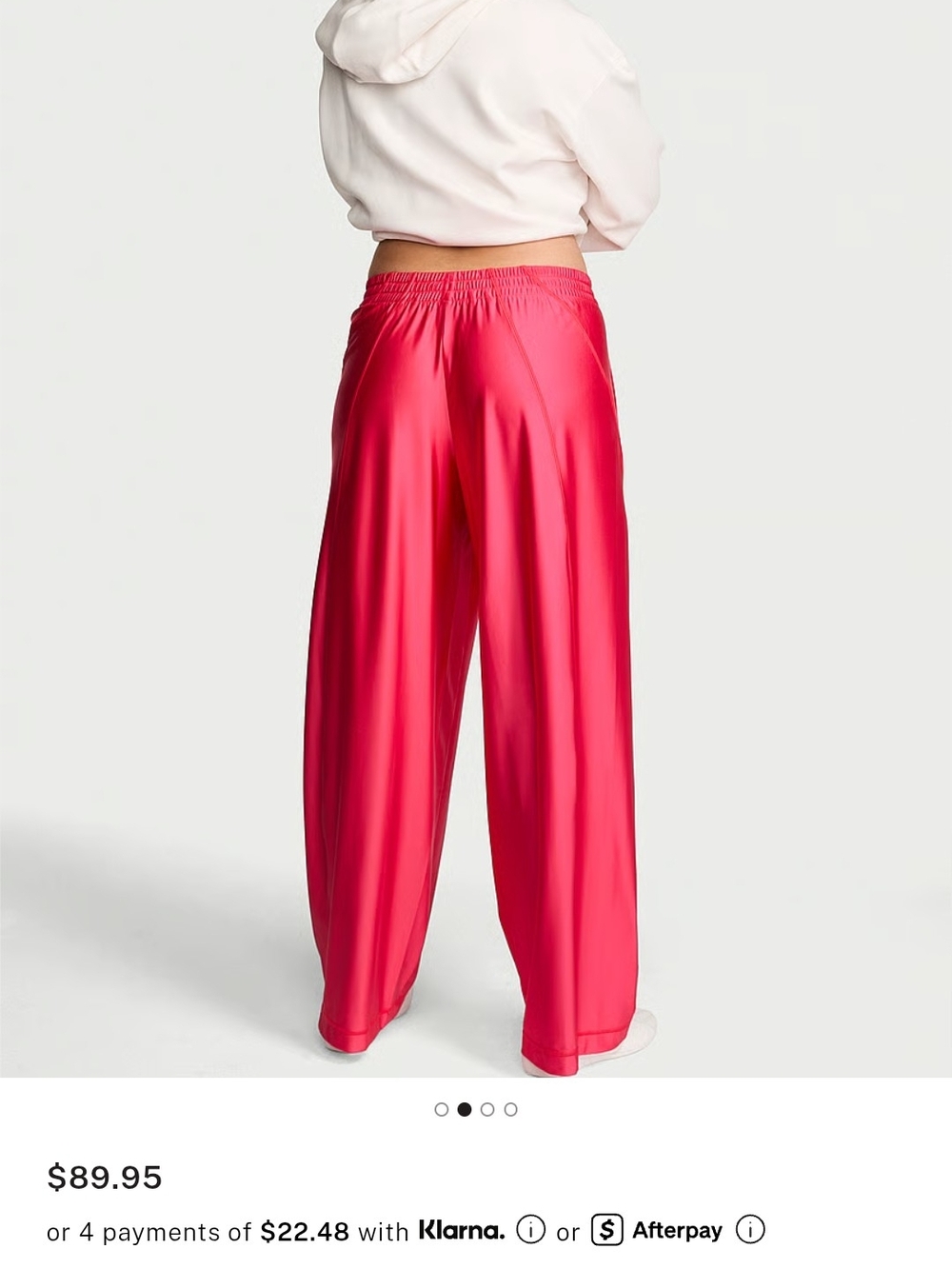 Victoria's Secret Wide-Leg Pull-On Pants in Hot Pink - Picture 3 of 3